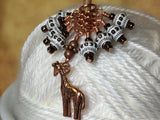 Copper Giraffe Stitch Marker Set , Stitch Markers - Jill's Beaded Knit Bits, Jill's Beaded Knit Bits
 - 10