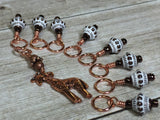 Copper Giraffe Stitch Marker Set , Stitch Markers - Jill's Beaded Knit Bits, Jill's Beaded Knit Bits
 - 4