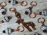 Copper Giraffe Stitch Marker Set , Stitch Markers - Jill's Beaded Knit Bits, Jill's Beaded Knit Bits
 - 9