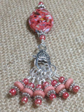 Coral Mosaic Stitch Marker Set , Stitch Markers - Jill's Beaded Knit Bits, Jill's Beaded Knit Bits
 - 5