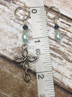 Baby Blue Cross Stitch Marker Set , Stitch Markers - Jill's Beaded Knit Bits, Jill's Beaded Knit Bits
 - 5