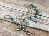 Baby Blue Cross Stitch Marker Set , Stitch Markers - Jill's Beaded Knit Bits, Jill's Beaded Knit Bits
 - 7