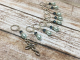 Baby Blue Cross Stitch Marker Set , Stitch Markers - Jill's Beaded Knit Bits, Jill's Beaded Knit Bits
 - 3