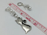 Elegant Cat Knitting Stitch Marker Set , Stitch Markers - Jill's Beaded Knit Bits, Jill's Beaded Knit Bits
 - 6