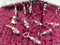 Elegant Cat Knitting Stitch Marker Set , Stitch Markers - Jill's Beaded Knit Bits, Jill's Beaded Knit Bits
 - 8