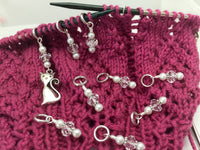 Elegant Cat Knitting Stitch Marker Set , Stitch Markers - Jill's Beaded Knit Bits, Jill's Beaded Knit Bits
 - 7