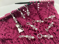 Elegant Cat Knitting Stitch Marker Set , Stitch Markers - Jill's Beaded Knit Bits, Jill's Beaded Knit Bits
 - 5