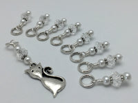 Elegant Cat Knitting Stitch Marker Set , Stitch Markers - Jill's Beaded Knit Bits, Jill's Beaded Knit Bits
 - 4