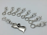 Elegant Cat Knitting Stitch Marker Set , Stitch Markers - Jill's Beaded Knit Bits, Jill's Beaded Knit Bits
 - 3