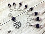 Daisy Knitting Stitch Marker Set- Gift for Knitters , Stitch Markers - Jill's Beaded Knit Bits, Jill's Beaded Knit Bits
 - 8