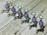 Dachshund Stitch Markers- 6 Piece Set , Stitch Markers - Jill's Beaded Knit Bits, Jill's Beaded Knit Bits
 - 1