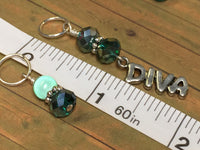 Diva Stitch Marker Set , Stitch Markers - Jill's Beaded Knit Bits, Jill's Beaded Knit Bits
 - 6