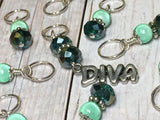 Diva Stitch Marker Set , Stitch Markers - Jill's Beaded Knit Bits, Jill's Beaded Knit Bits
 - 4