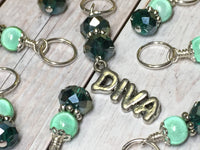 Diva Stitch Marker Set , Stitch Markers - Jill's Beaded Knit Bits, Jill's Beaded Knit Bits
 - 7