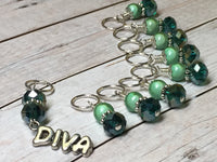 Diva Stitch Marker Set , Stitch Markers - Jill's Beaded Knit Bits, Jill's Beaded Knit Bits
 - 8