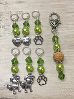 Dog Lovers Stitch Marker Set And Beaded Stitch Marker Holder , Stitch Markers - Jill's Beaded Knit Bits, Jill's Beaded Knit Bits
 - 4