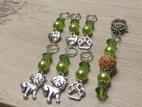 Dog Lovers Stitch Marker Set And Beaded Stitch Marker Holder , Stitch Markers - Jill's Beaded Knit Bits, Jill's Beaded Knit Bits
 - 5