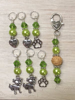 Dog Lovers Stitch Marker Set And Beaded Stitch Marker Holder , Stitch Markers - Jill's Beaded Knit Bits, Jill's Beaded Knit Bits
 - 6