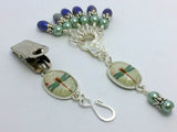 Dragonfly Portuguese Knitting Pin & Snag Free Stitch Marker Set , Portugese Knitting Pin - Jill's Beaded Knit Bits, Jill's Beaded Knit Bits
 - 6