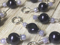 Eggplant Pearl Snag Free Stitch Markers , Stitch Markers - Jill's Beaded Knit Bits, Jill's Beaded Knit Bits
 - 7