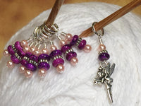 Pink Fairy Stitch Marker Set , Stitch Markers - Jill's Beaded Knit Bits, Jill's Beaded Knit Bits
 - 1