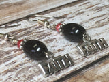 Faith Dangle Earrings , Jewelry - Jill's Beaded Knit Bits, Jill's Beaded Knit Bits
 - 1