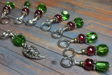 Filagree Leaf Snag Free Stitch Marker Set , Stitch Markers - Jill's Beaded Knit Bits, Jill's Beaded Knit Bits
 - 6