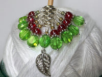 Filagree Leaf Snag Free Stitch Marker Set , Stitch Markers - Jill's Beaded Knit Bits, Jill's Beaded Knit Bits
 - 5