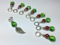 Filagree Leaf Snag Free Stitch Marker Set , Stitch Markers - Jill's Beaded Knit Bits, Jill's Beaded Knit Bits
 - 1