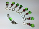 Filagree Leaf Snag Free Stitch Marker Set , Stitch Markers - Jill's Beaded Knit Bits, Jill's Beaded Knit Bits
 - 10