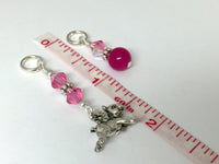 Flying Pig Stitch Marker Jewelry Set for Knitting , Stitch Markers - Jill's Beaded Knit Bits, Jill's Beaded Knit Bits
 - 4