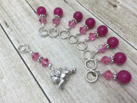 Flying Pig Stitch Marker Jewelry Set for Knitting , Stitch Markers - Jill's Beaded Knit Bits, Jill's Beaded Knit Bits
 - 3