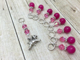 Flying Pig Stitch Marker Jewelry Set for Knitting , Stitch Markers - Jill's Beaded Knit Bits, Jill's Beaded Knit Bits
 - 5