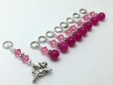 Flying Pig Stitch Marker Jewelry Set for Knitting , Stitch Markers - Jill's Beaded Knit Bits, Jill's Beaded Knit Bits
 - 8
