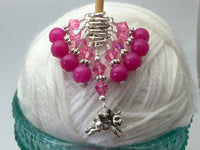Flying Pig Stitch Marker Jewelry Set for Knitting , Stitch Markers - Jill's Beaded Knit Bits, Jill's Beaded Knit Bits
 - 2