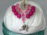 Flying Pig Stitch Marker Jewelry Set for Knitting , Stitch Markers - Jill's Beaded Knit Bits, Jill's Beaded Knit Bits
 - 6