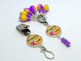 "Follow Your Dream" Portuguese Knitting Pin & Stitch Marker Gift Set , Portugese Knitting Pin - Jill's Beaded Knit Bits, Jill's Beaded Knit Bits
 - 2