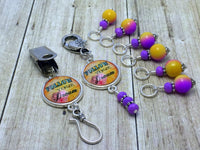 "Follow Your Dream" Portuguese Knitting Pin & Stitch Marker Gift Set , Portugese Knitting Pin - Jill's Beaded Knit Bits, Jill's Beaded Knit Bits
 - 6