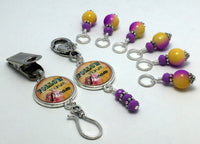 "Follow Your Dream" Portuguese Knitting Pin & Stitch Marker Gift Set , Portugese Knitting Pin - Jill's Beaded Knit Bits, Jill's Beaded Knit Bits
 - 9