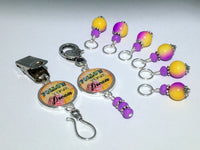 "Follow Your Dream" Portuguese Knitting Pin & Stitch Marker Gift Set , Portugese Knitting Pin - Jill's Beaded Knit Bits, Jill's Beaded Knit Bits
 - 8