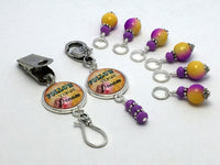 "Follow Your Dream" Portuguese Knitting Pin & Stitch Marker Gift Set , Portugese Knitting Pin - Jill's Beaded Knit Bits, Jill's Beaded Knit Bits
 - 1