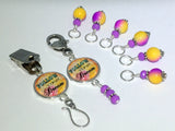 "Follow Your Dream" Portuguese Knitting Pin & Stitch Marker Gift Set , Portugese Knitting Pin - Jill's Beaded Knit Bits, Jill's Beaded Knit Bits
 - 3