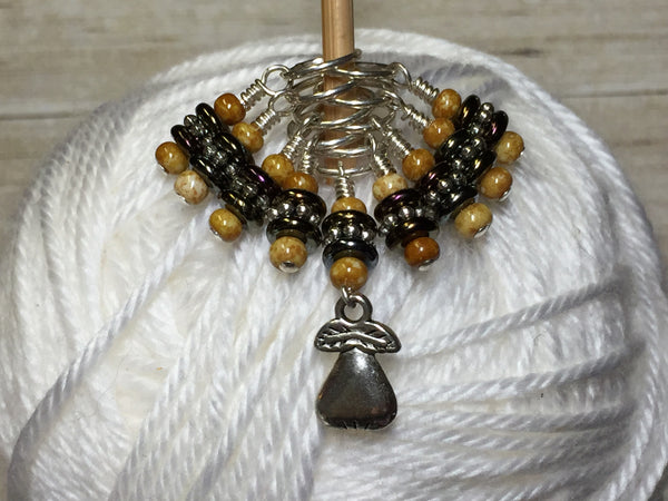 Golden Pear Stitch Marker Set – Jill's Beaded Knit Bits