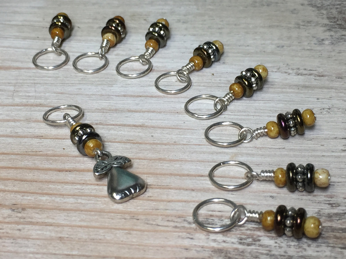 Golden Pear Stitch Marker Set – Jill's Beaded Knit Bits