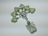 Green Heart Stitch Markers with Butterfly Holder , Stitch Markers - Jill's Beaded Knit Bits, Jill's Beaded Knit Bits
 - 5