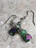 Green Cube Crystal Earrings , jewelry - Jill's Beaded Knit Bits, Jill's Beaded Knit Bits
 - 8