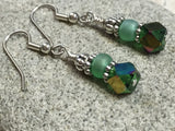 Green Cube Crystal Earrings , jewelry - Jill's Beaded Knit Bits, Jill's Beaded Knit Bits
 - 5