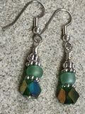 Green Cube Crystal Earrings , jewelry - Jill's Beaded Knit Bits, Jill's Beaded Knit Bits
 - 6