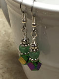 Green Cube Crystal Earrings , jewelry - Jill's Beaded Knit Bits, Jill's Beaded Knit Bits
 - 7