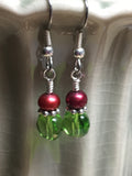 Green Crystal Drop Earrings , jewelry - Jill's Beaded Knit Bits, Jill's Beaded Knit Bits
 - 5